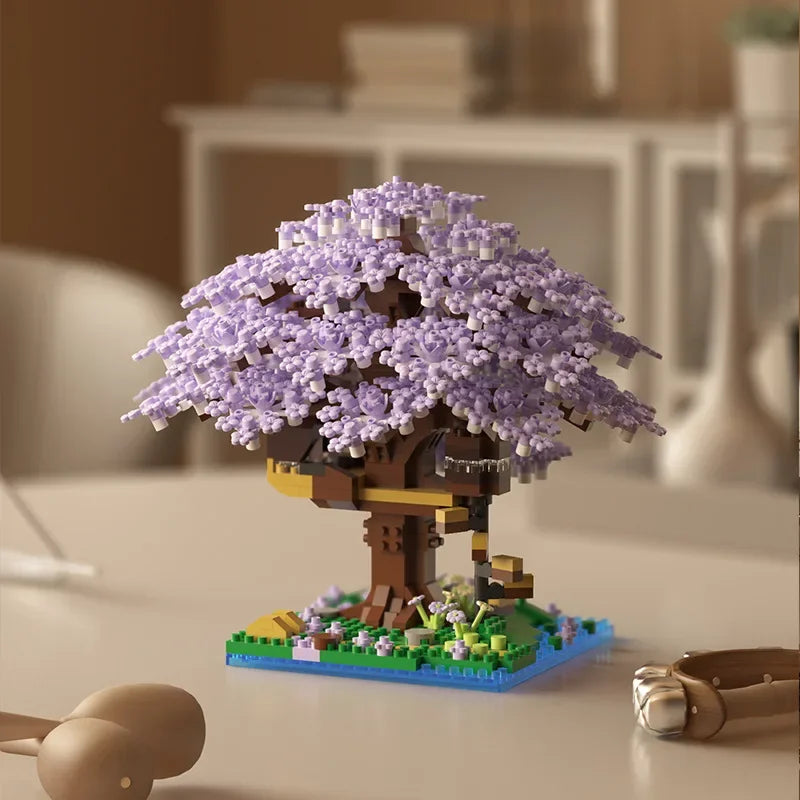 Close-up of tree branches and blossom design