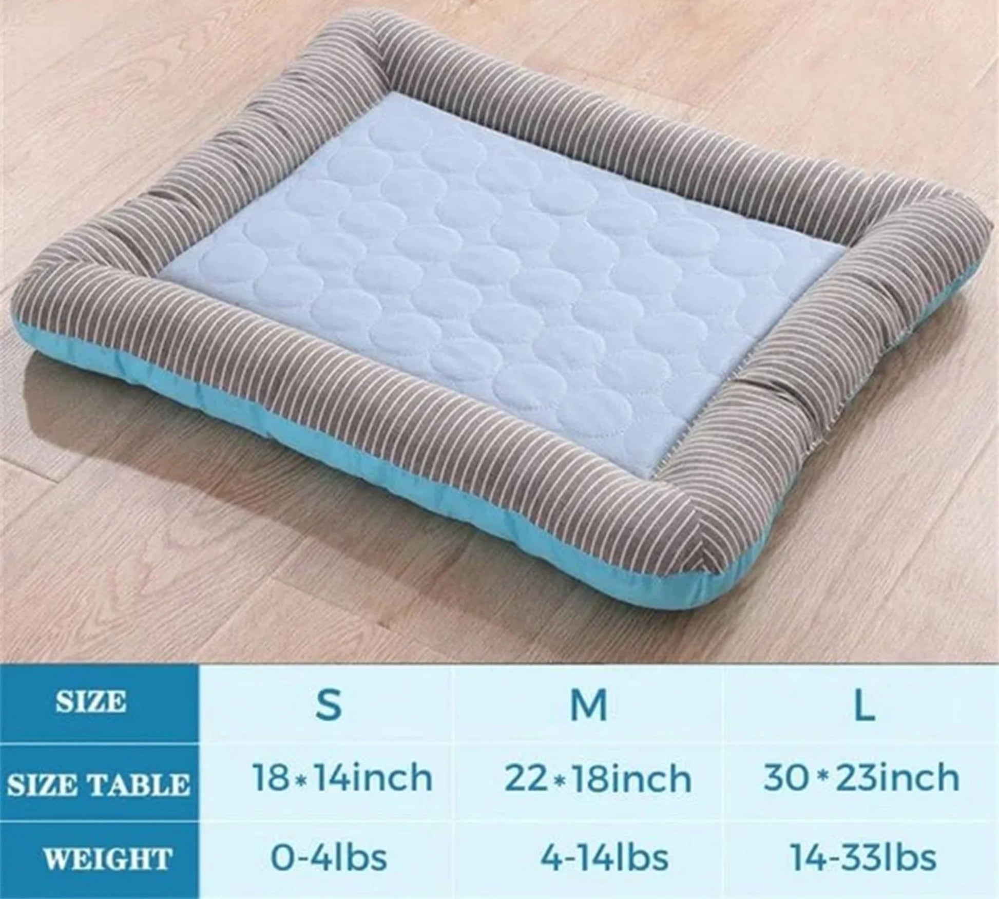 Ice silk cooling dog bed mat for summer heat relief