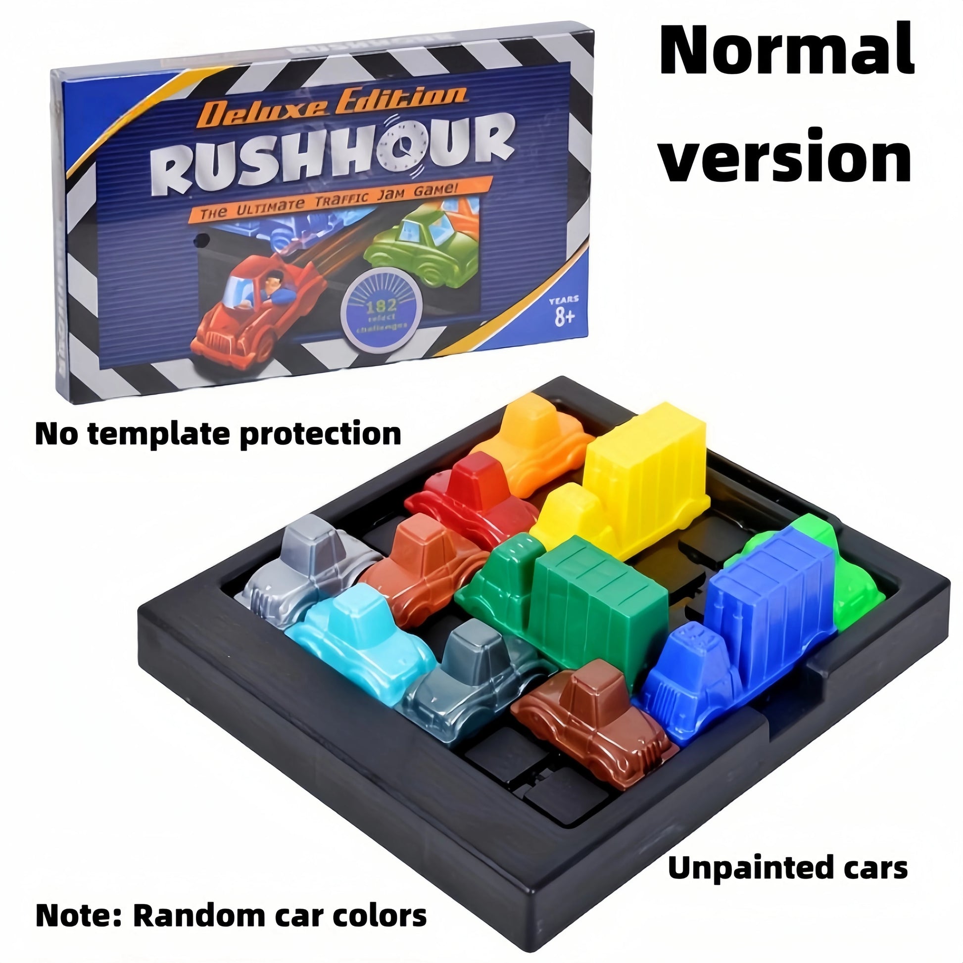 Close-up of traffic rush hour puzzle improving focus and problem-solving.