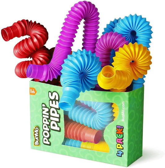 Colourful mini tube sensory fidget toy set of 4