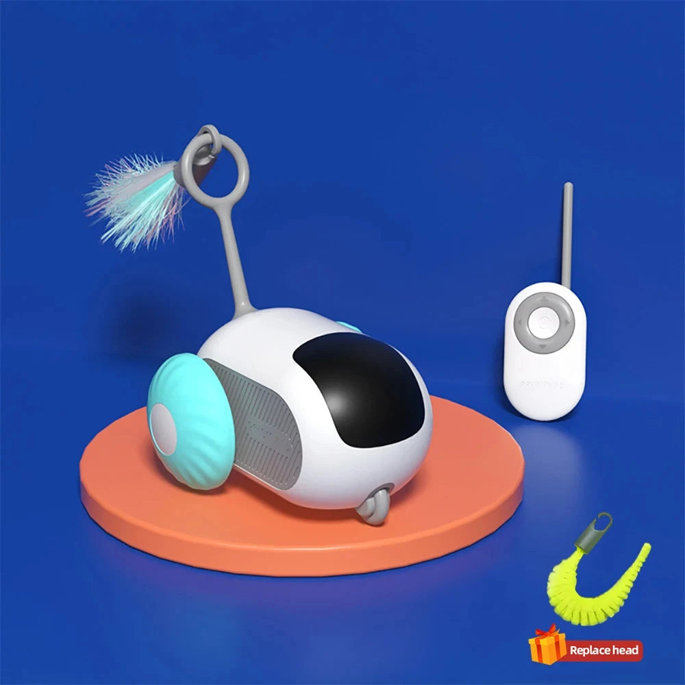 USB rechargeable smart sensing snake cat toy with flashing tongue